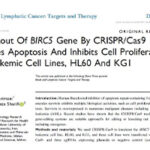 Knockout Of BIRC5 Gene By CRISPR/Cas9 Induces Apoptosis And Inhibits Cell Proliferation In Leukemic Cell Lines, HL60 And KG1